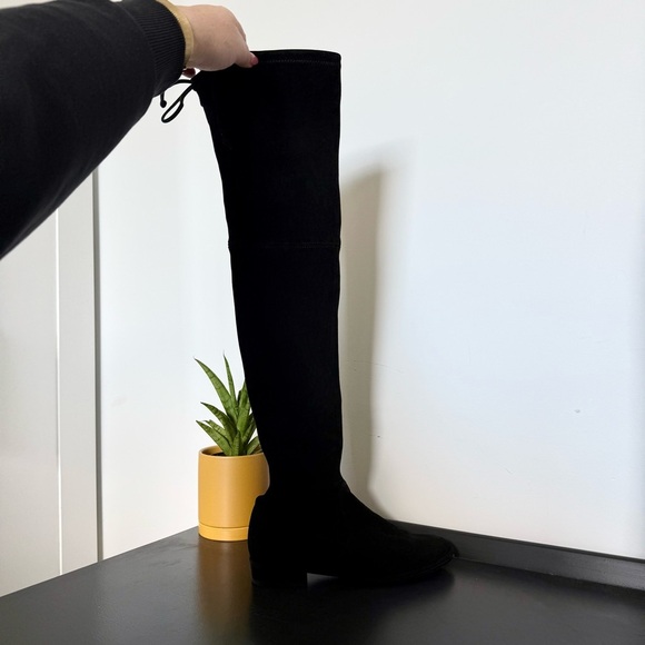 Stuart Weitzman black suede Lowland over-the-knee flat boots - size 7 - Picture 13 of 16